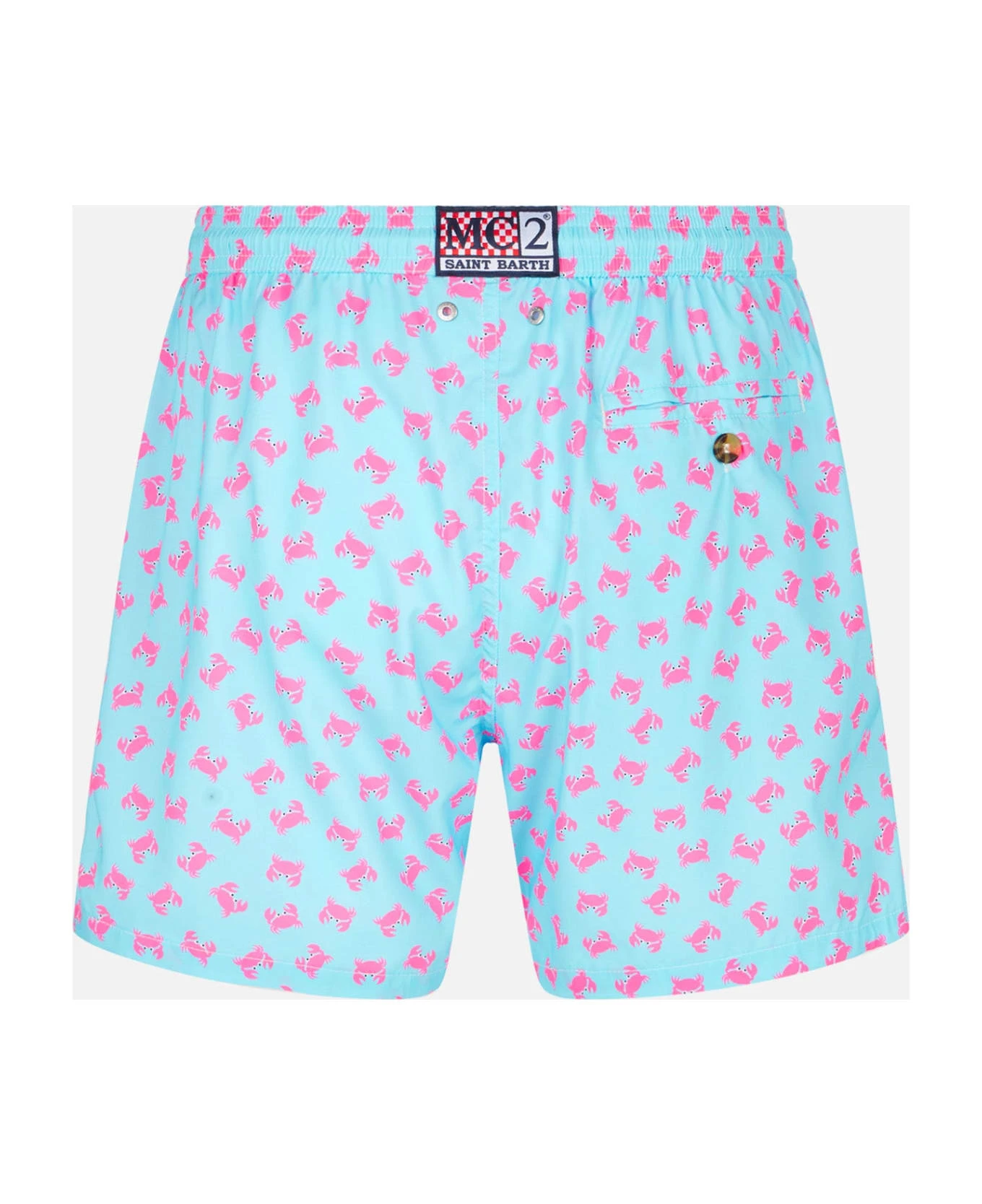 MC2 Saint Barth Man Light Fabric Comfort Swim Shorts With Crabs Print - Image 2