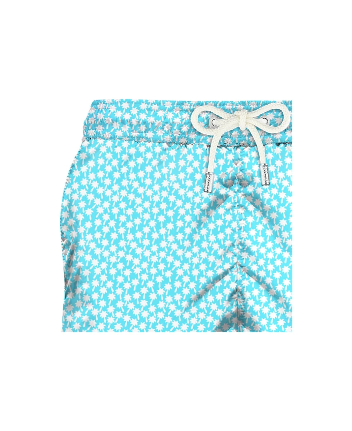 MC2 Saint Barth Light Fabric Man Swim Shorts Palms Print - Image 3