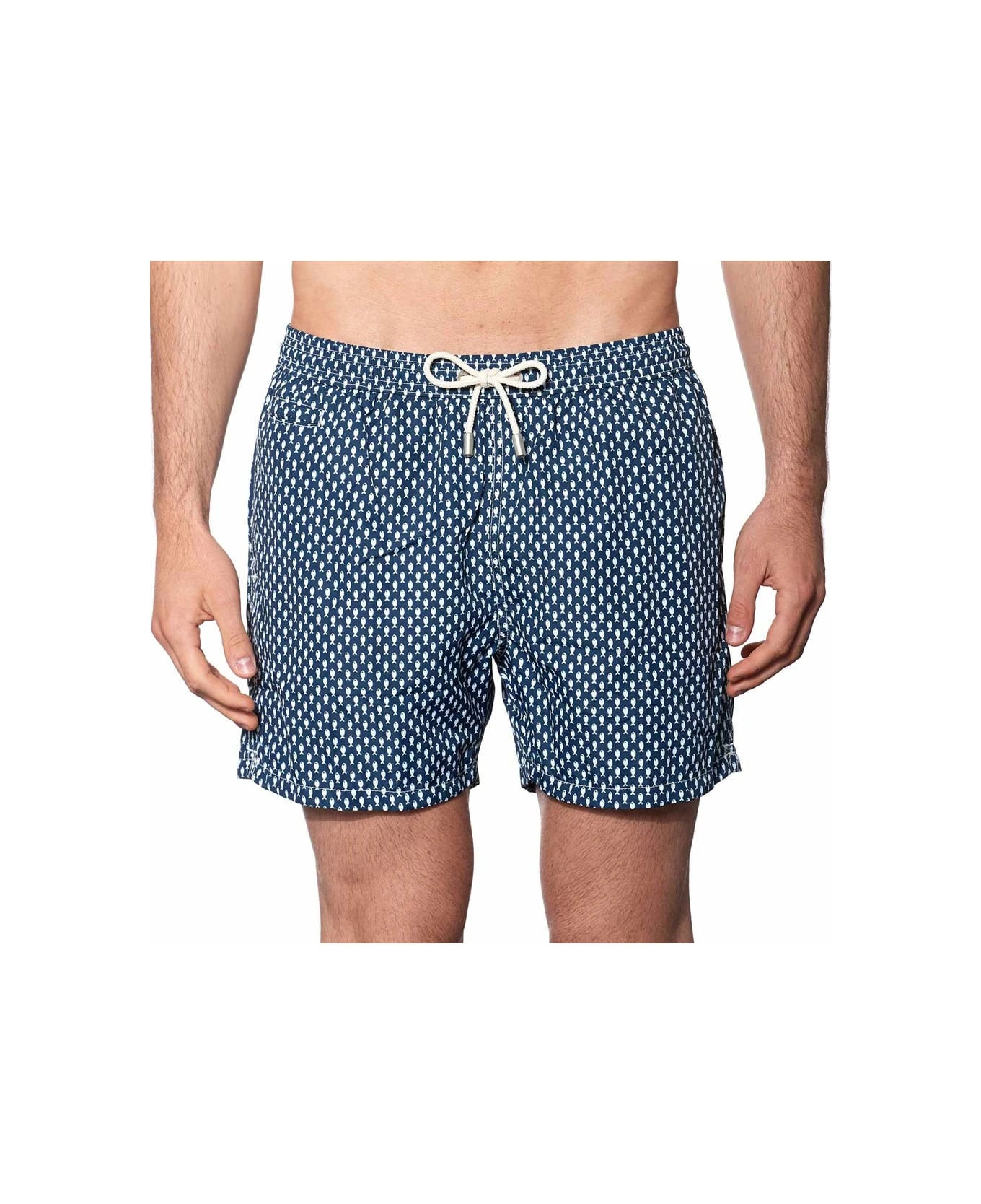 MC2 Saint Barth Light Fabric Man Swim Shorts Fish Print - Image 2