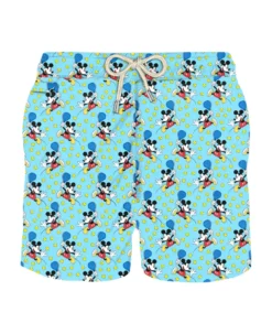 MC2 Saint Barth Man Light Fabric Swim Shorts With Padel Mickey Mouse Print | Disney© Special Edition
