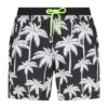 MC2 Saint Barth Man Zipped Swim Shorts With Palm Print