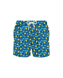 MC2 Saint Barth Light Fabric Man Swim Shorts Winter Ducky Print