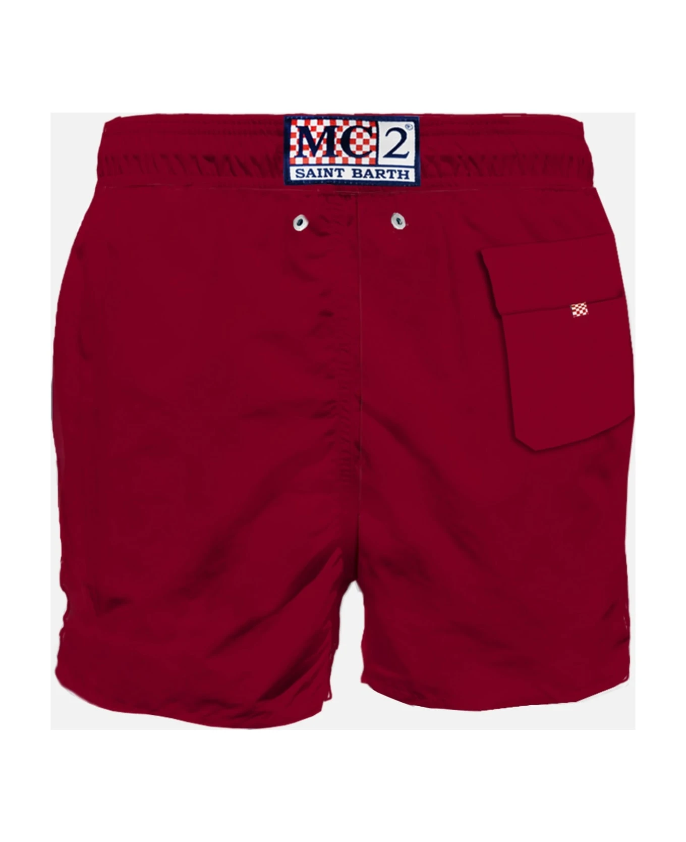 MC2 Saint Barth Man Classic Swim Shorts With As Roma Patch | As Roma Special Edition - Image 2