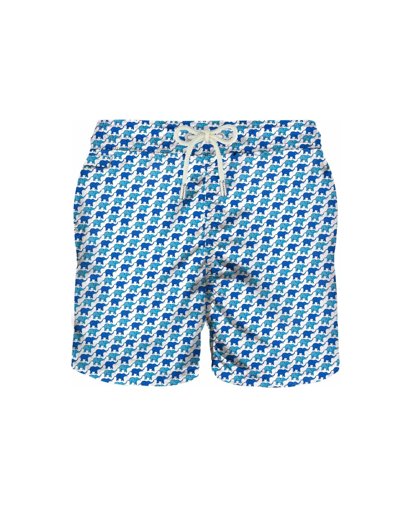 MC2 Saint Barth Light Fabric Man Swim Shorts Elephant Print