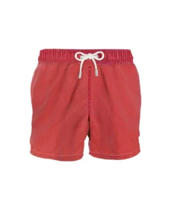 MC2 Saint Barth Red Delavè Man's Swim Shorts