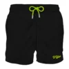 MC2 Saint Barth Man Black Swim Shorts With Milan Patch | Milan Special Edition