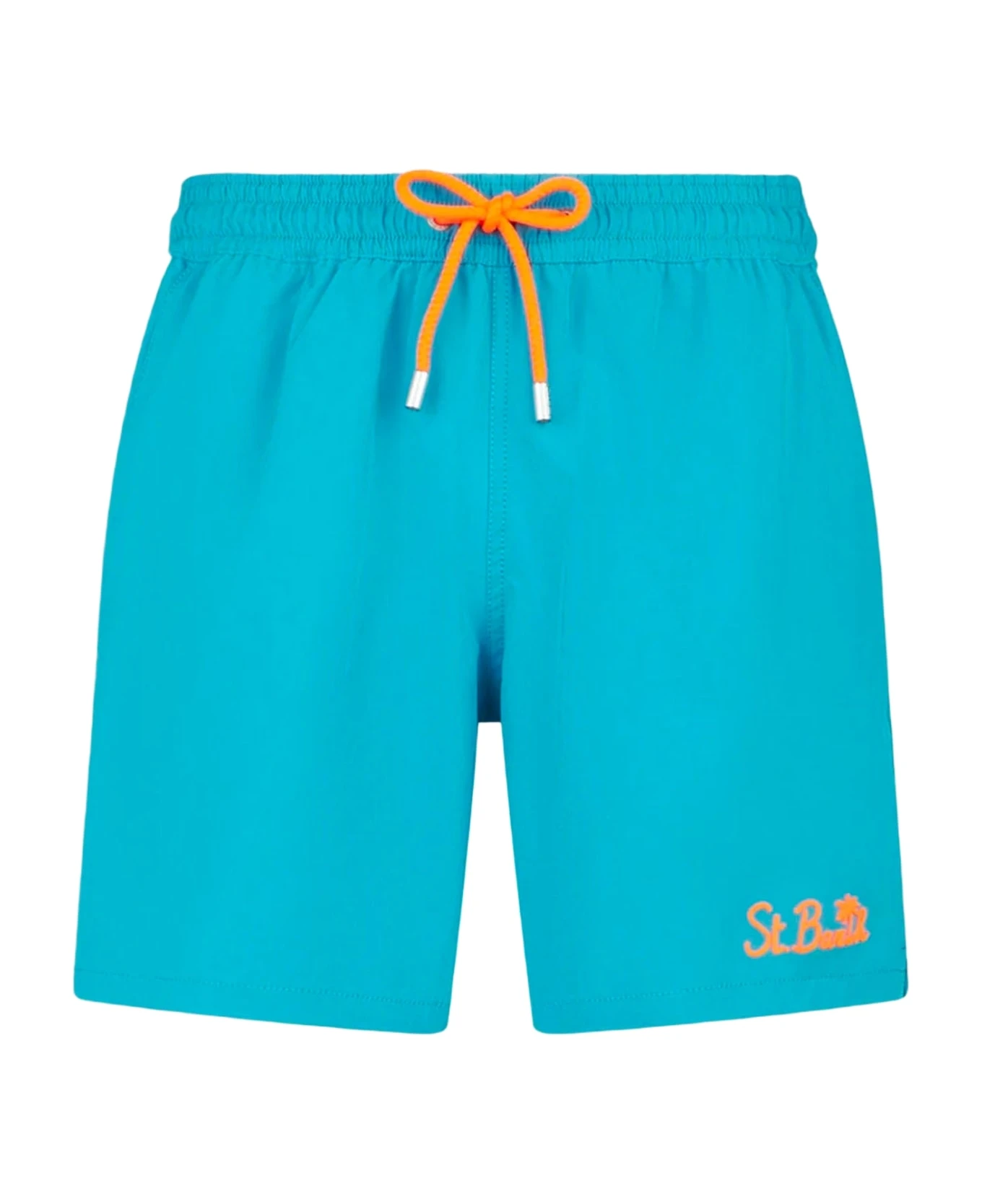 MC2 Saint Barth Man Light Blue Comfort Swim Shorts