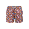 MC2 Saint Barth Man Swim Shorts With Majolica Print