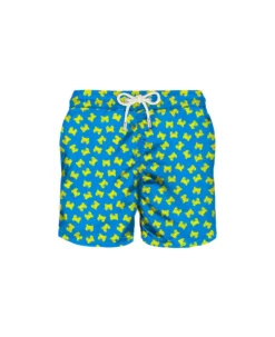 MC2 Saint Barth Light Fabric Man Swim Shorts Crabs Print