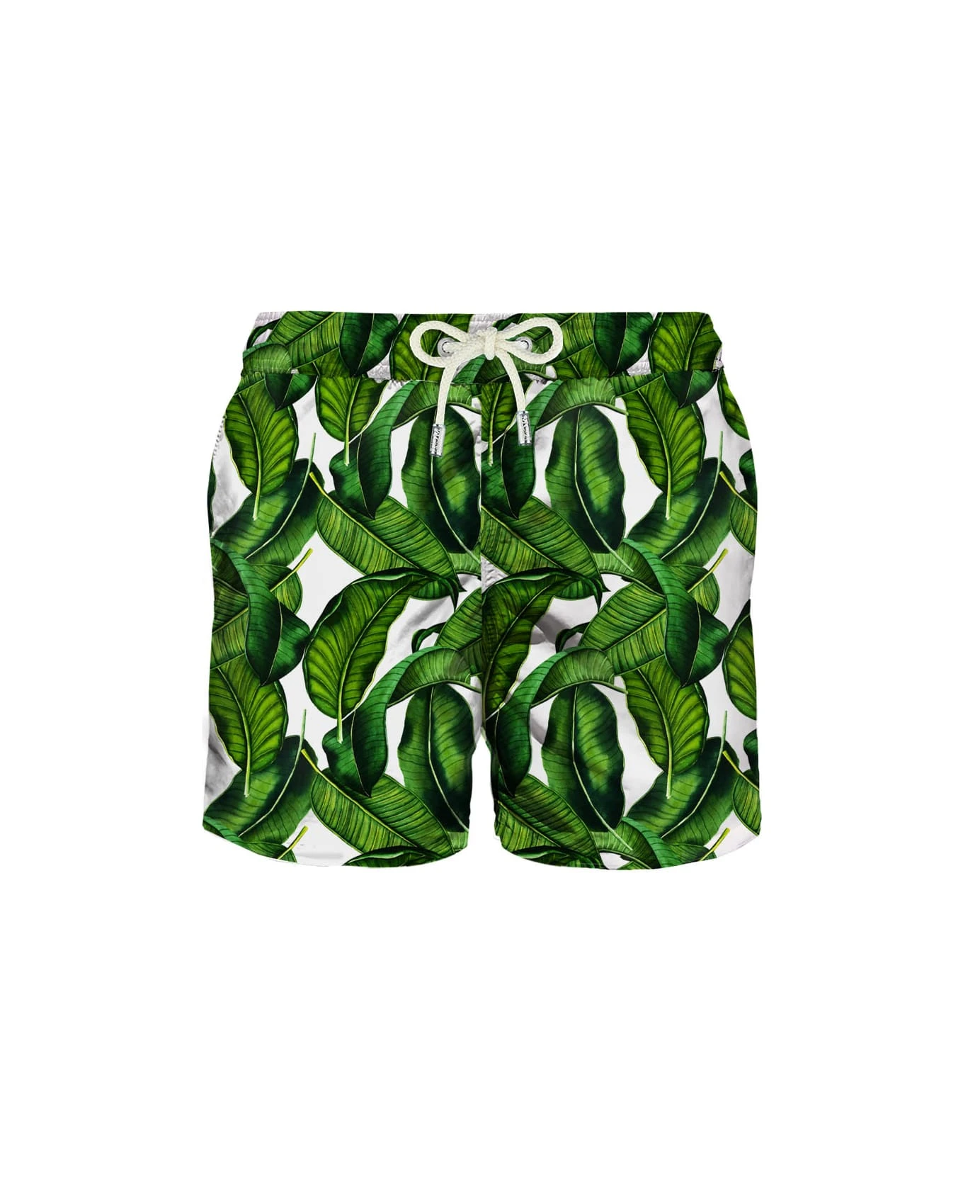 MC2 Saint Barth Banana Leaves Print Mid-length Swim Shorts