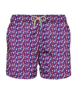 MC2 Saint Barth Man Light Fabric Swim Shorts With Aperol Spritz Print | Aperol Special Edition