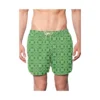 MC2 Saint Barth Man Linen Swim Shorts With Patterned Print