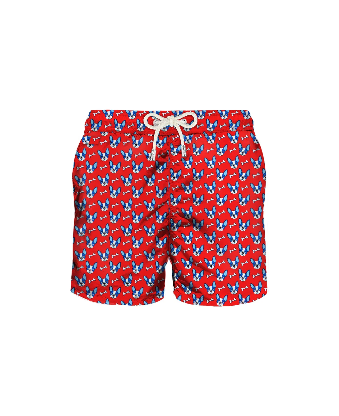 MC2 Saint Barth Light Fabric Man Swim Shorts French Bulldog
