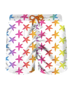MC2 Saint Barth Man Smooth Swim Shorts With Seastar Print