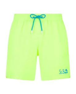 MC2 Saint Barth Man Fluo Yellow Comfort Swim Shorts