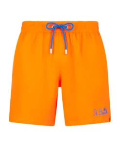 MC2 Saint Barth Man Fluo Orange Comfort Swim Shorts