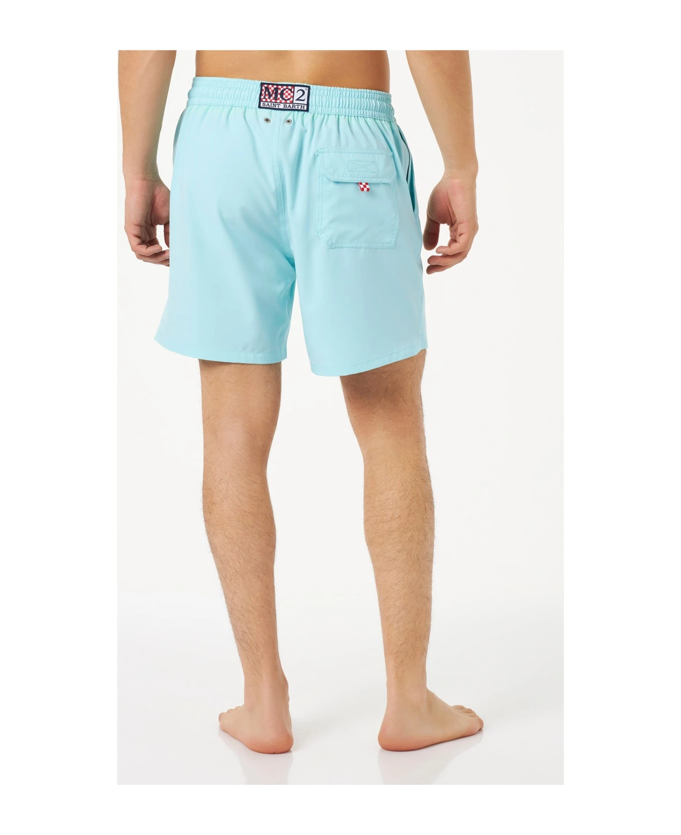 MC2 Saint Barth Man Water Green Comfort Swim Shorts - Image 4