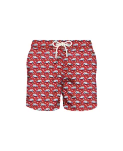 MC2 Saint Barth Light Fabric Man Swim Shorts Off-road Print