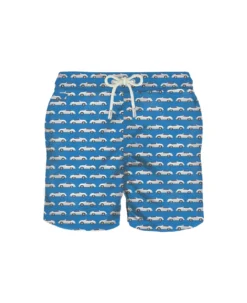 MC2 Saint Barth Light Fabric Man Swim Shorts Cars Print