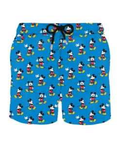 MC2 Saint Barth Man Light Fabric Swim Shorts With Michey Mouse Print | Disney© Special Edition