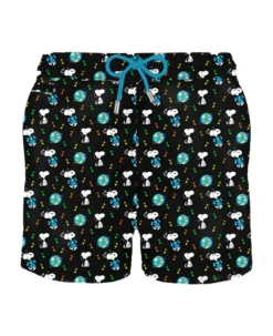 MC2 Saint Barth Man Light Fabric Swim Shorts With Snoopy Print| Peanuts® Special Edition