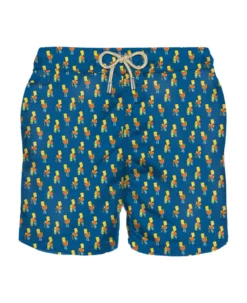 MC2 Saint Barth Man Light Fabric Swim Shorts With Skater Bart Print | The Simpsons Special Edition