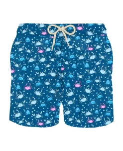 MC2 Saint Barth Man Light Fabric Swim Shorts With Crab Print