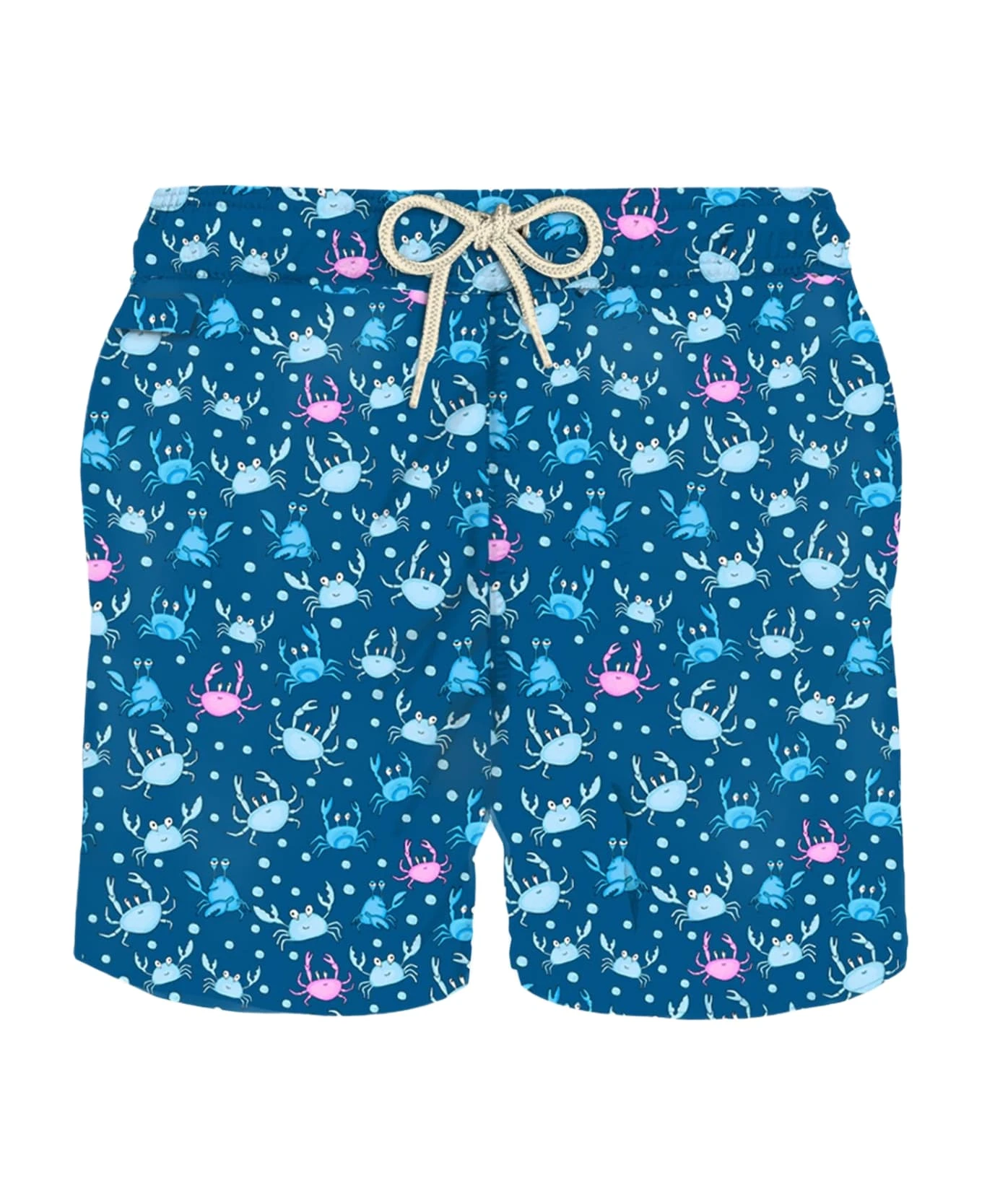 MC2 Saint Barth Man Light Fabric Swim Shorts With Crab Print
