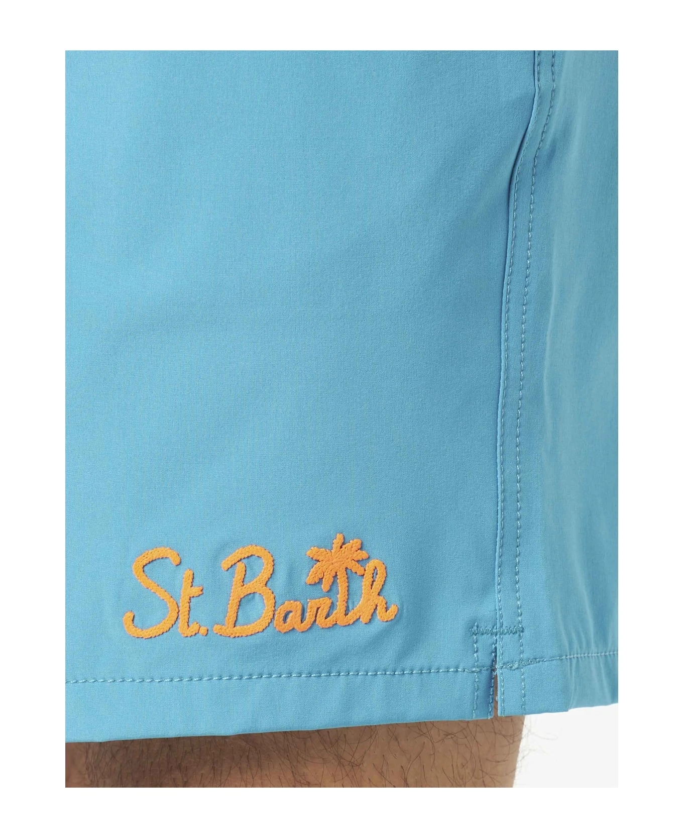 MC2 Saint Barth Man Light Blue Comfort Swim Shorts - Image 2