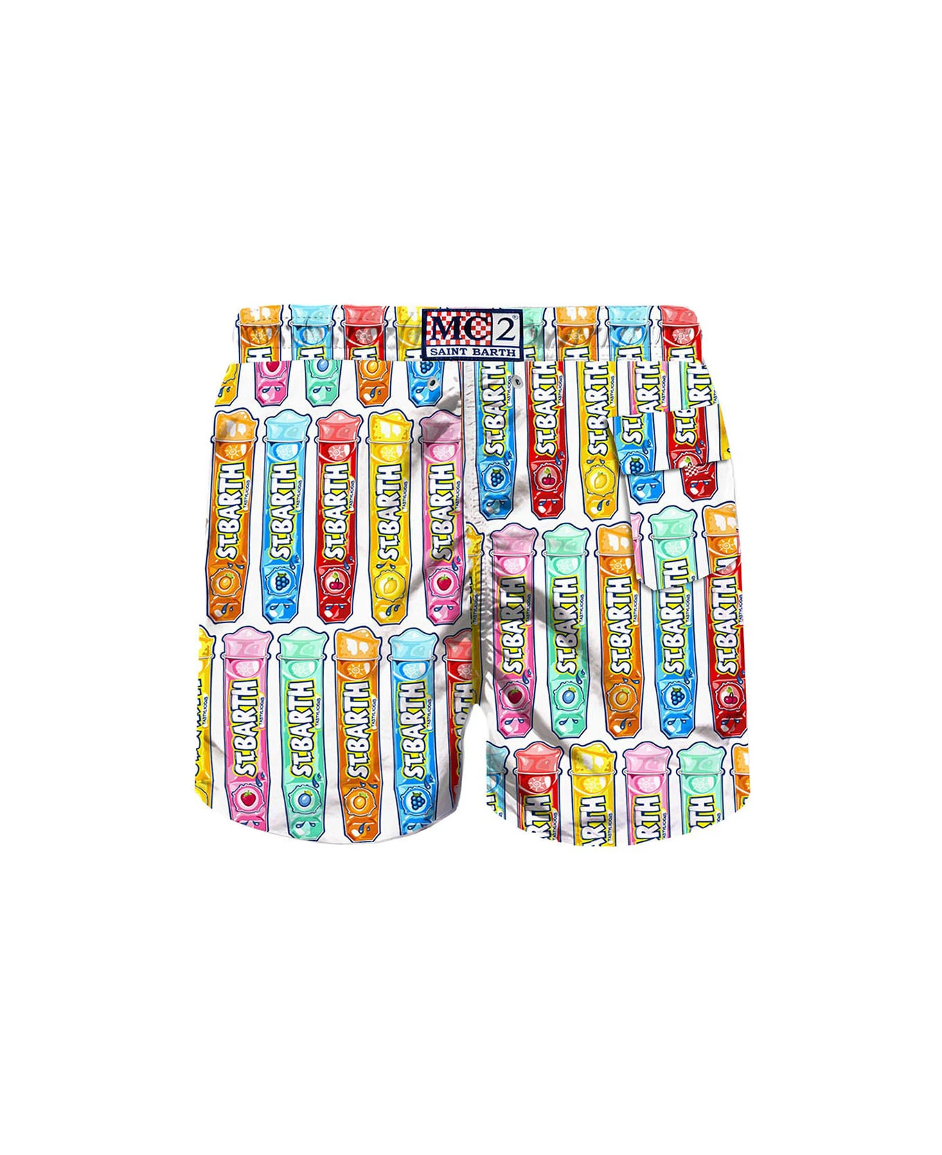 MC2 Saint Barth Mid-length Swim Shorts Popsicles Print - Image 2