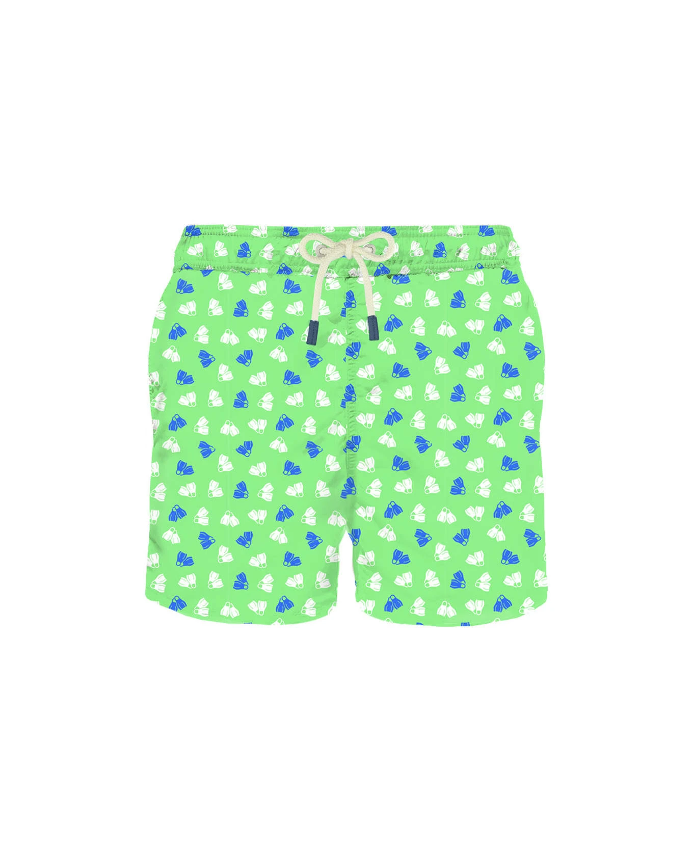 MC2 Saint Barth Man Swim Shorts Fins Micro Print