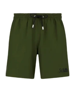 MC2 Saint Barth Man Military Green Comfort Swim Shorts