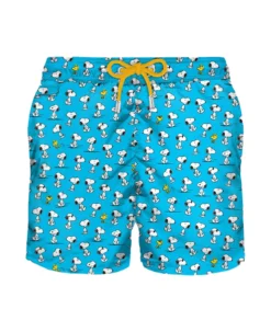 MC2 Saint Barth Man Swim Shorts With Snoopy Print | Peanuts Special Edition