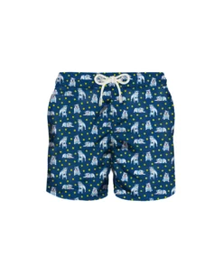 MC2 Saint Barth Light Fabric Man Swim Shorts English Bulldog Print