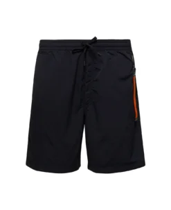 PARAJUMPERS 'mitch' Black Swim Trunks With Key Chain Detail In Nylon Man