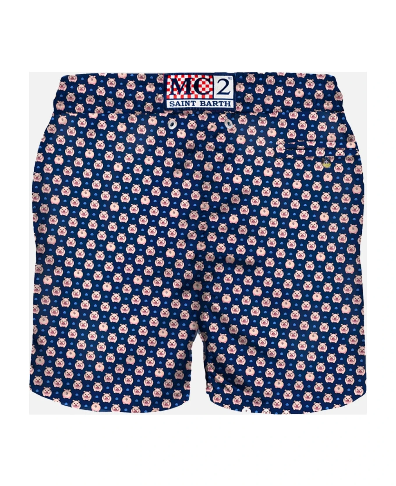 MC2 Saint Barth Light Fabric Man Swim Shorts Pigs Print - Image 2