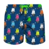 MC2 Saint Barth Man Light Fabric Swim Shorts With Multicolor Vespa Print | Vespa® Special Edition