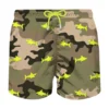MC2 Saint Barth Man Light Fabric Swim Shorts With Sharks Embroidery