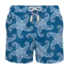 MC2 Saint Barth Man Light Fabric Swim Shorts With Blue Paisley Print