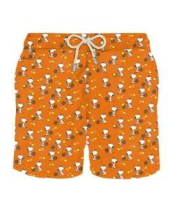 MC2 Saint Barth Man Light Fabric Swim Shorts With Tennis Snoopy Print | Snoopy - Peanuts Special Edition