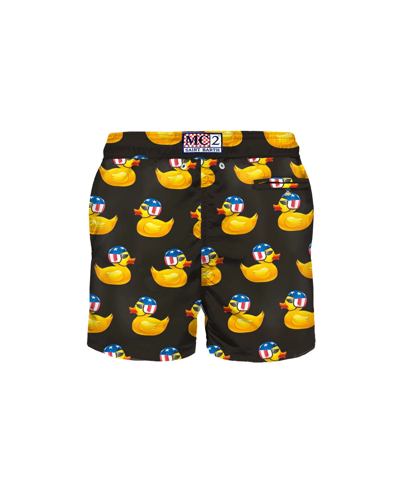 MC2 Saint Barth Light Fabric Man Swim Shorts Bikers Ducky - Image 2