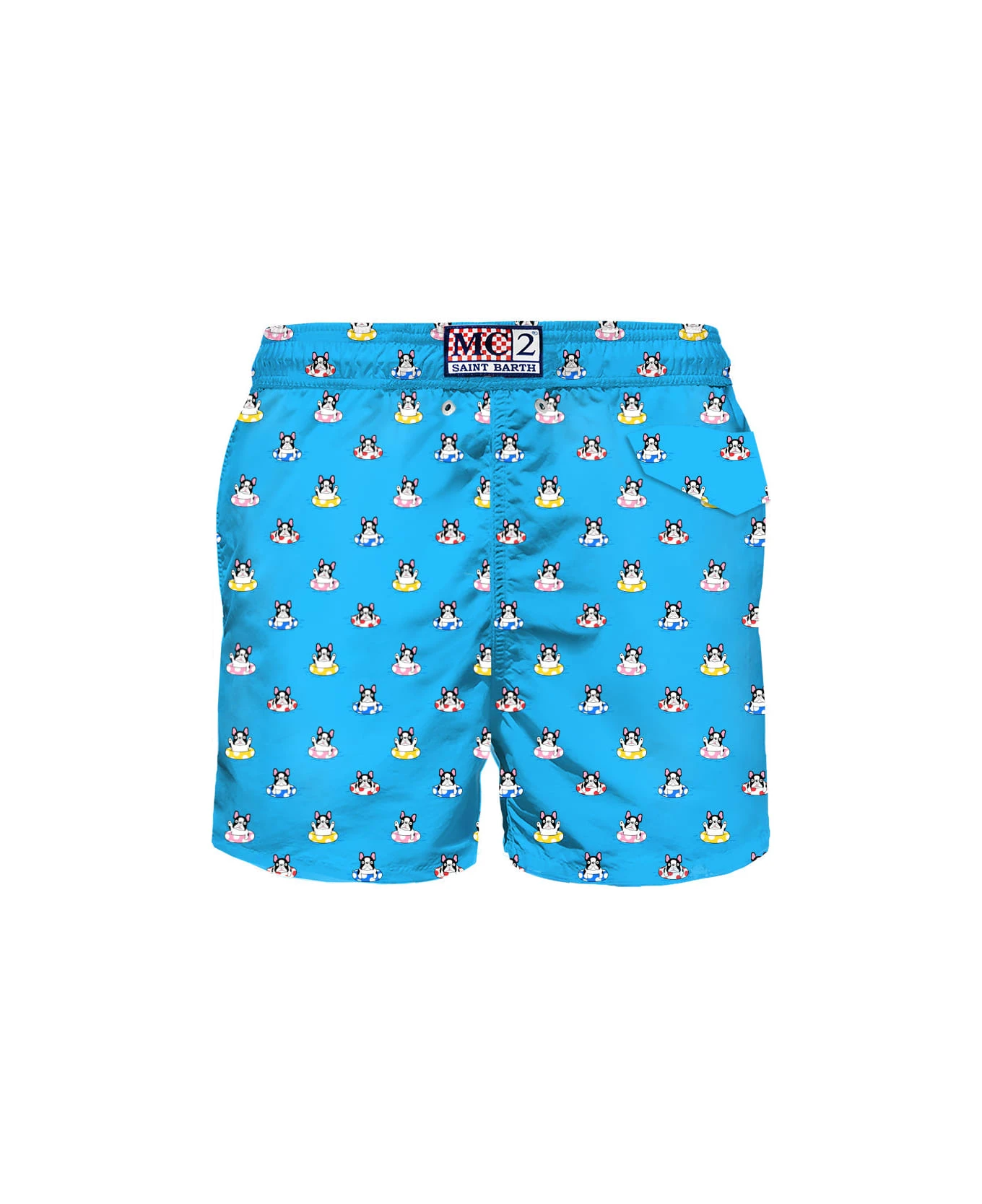 MC2 Saint Barth Man Light Fabric Swim Shorts With Dog Print - Image 2