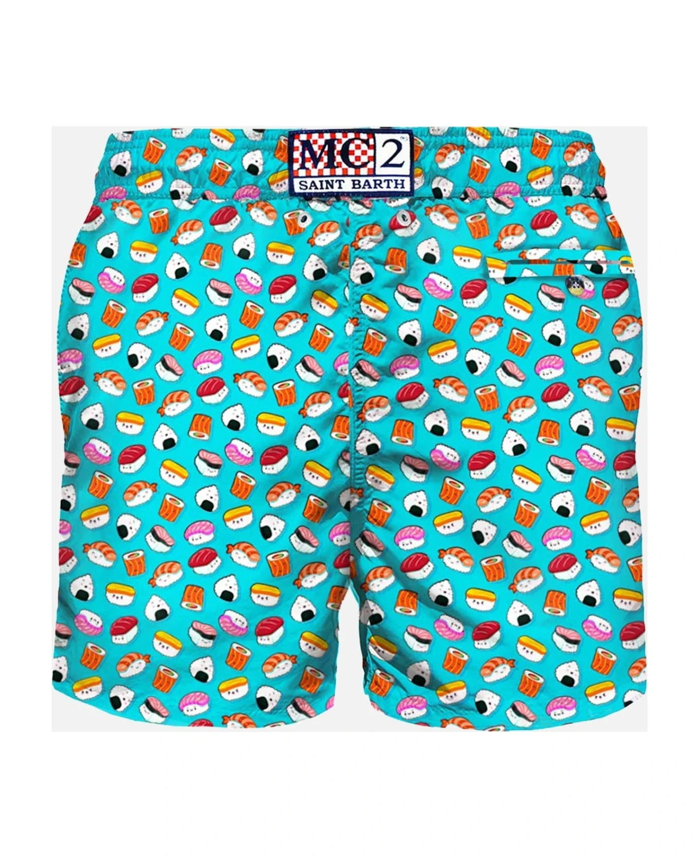 MC2 Saint Barth Light Fabric Man Swim Shorts Sushi Print - Image 2