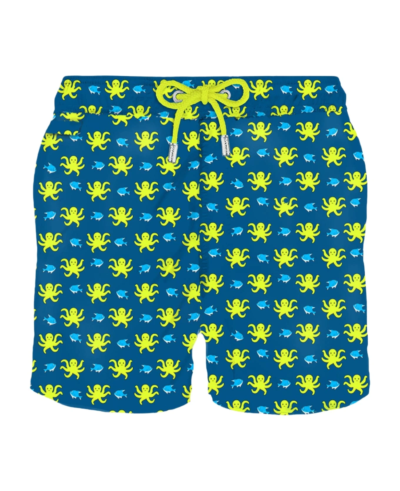 MC2 Saint Barth Man Light Fabric Swim Shorts With Fish And Octopus Print