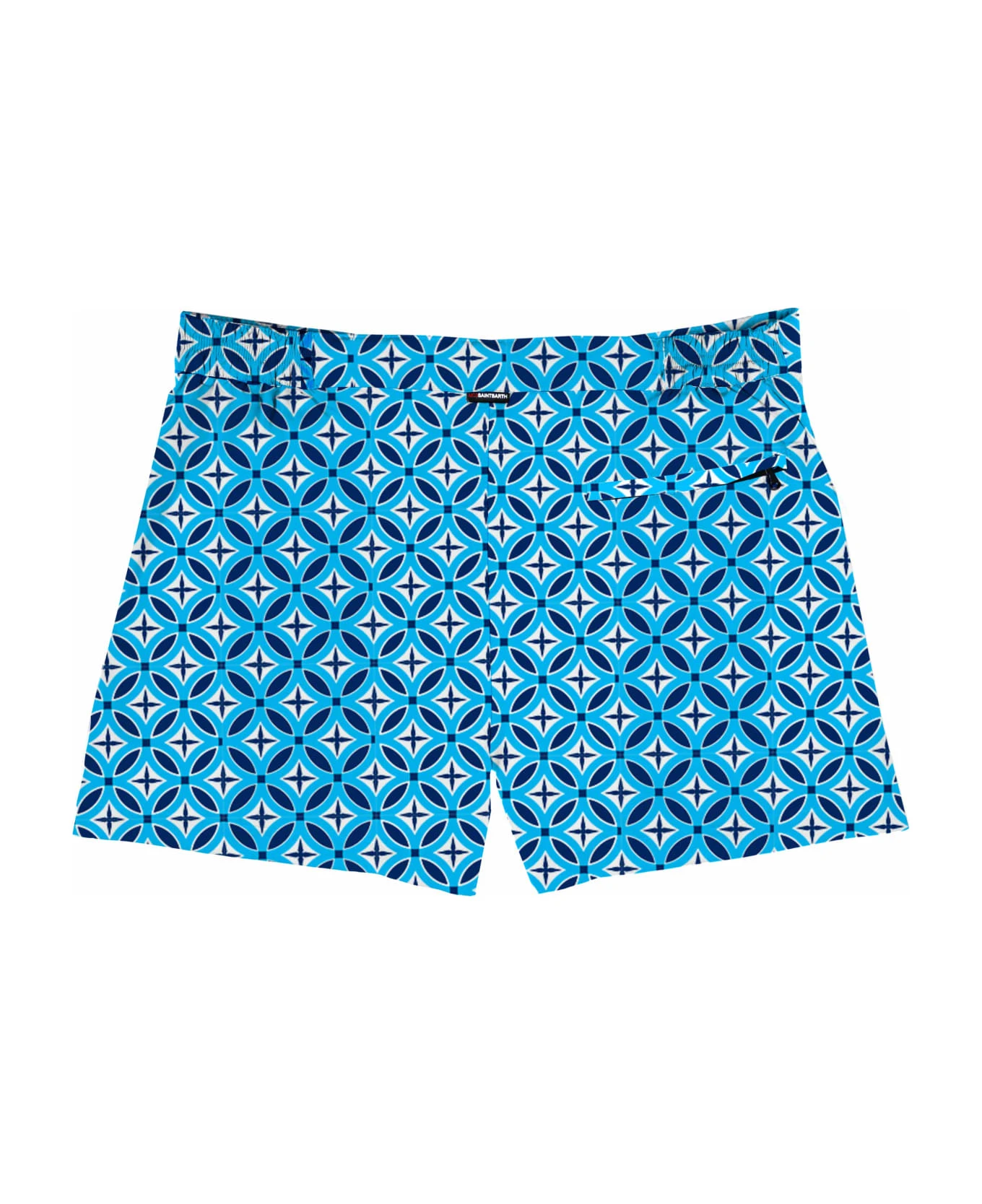 MC2 Saint Barth Man Swim Shorts With Tie Print - Image 2