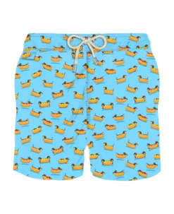 MC2 Saint Barth Man Light Fabric Swim Shorts With Hot Dog Print