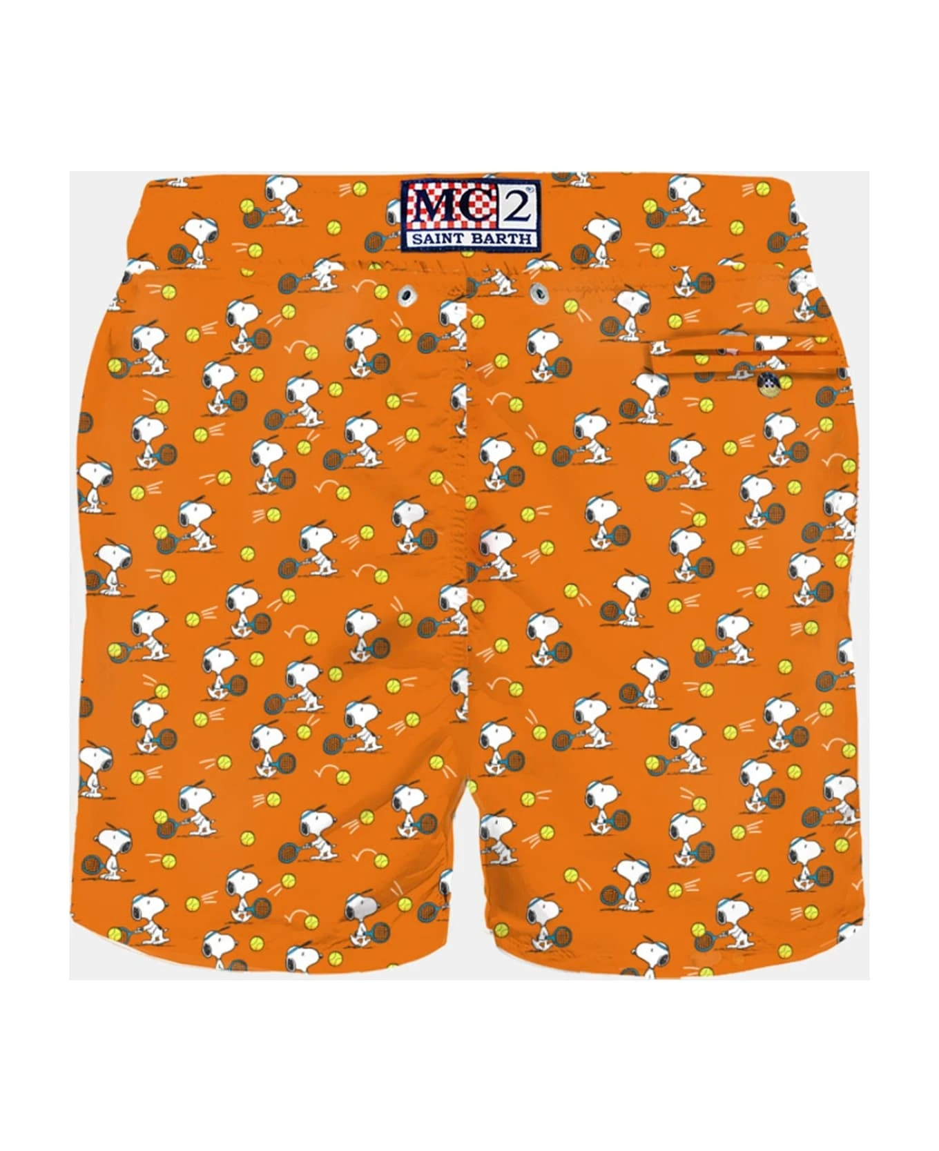 MC2 Saint Barth Man Light Fabric Swim Shorts With Tennis Snoopy Print | Snoopy - Peanuts Special Edition - Image 2