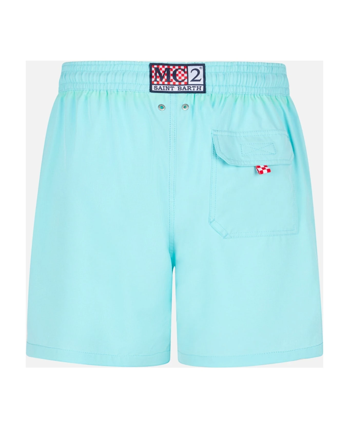 MC2 Saint Barth Man Water Green Comfort Swim Shorts - Image 2