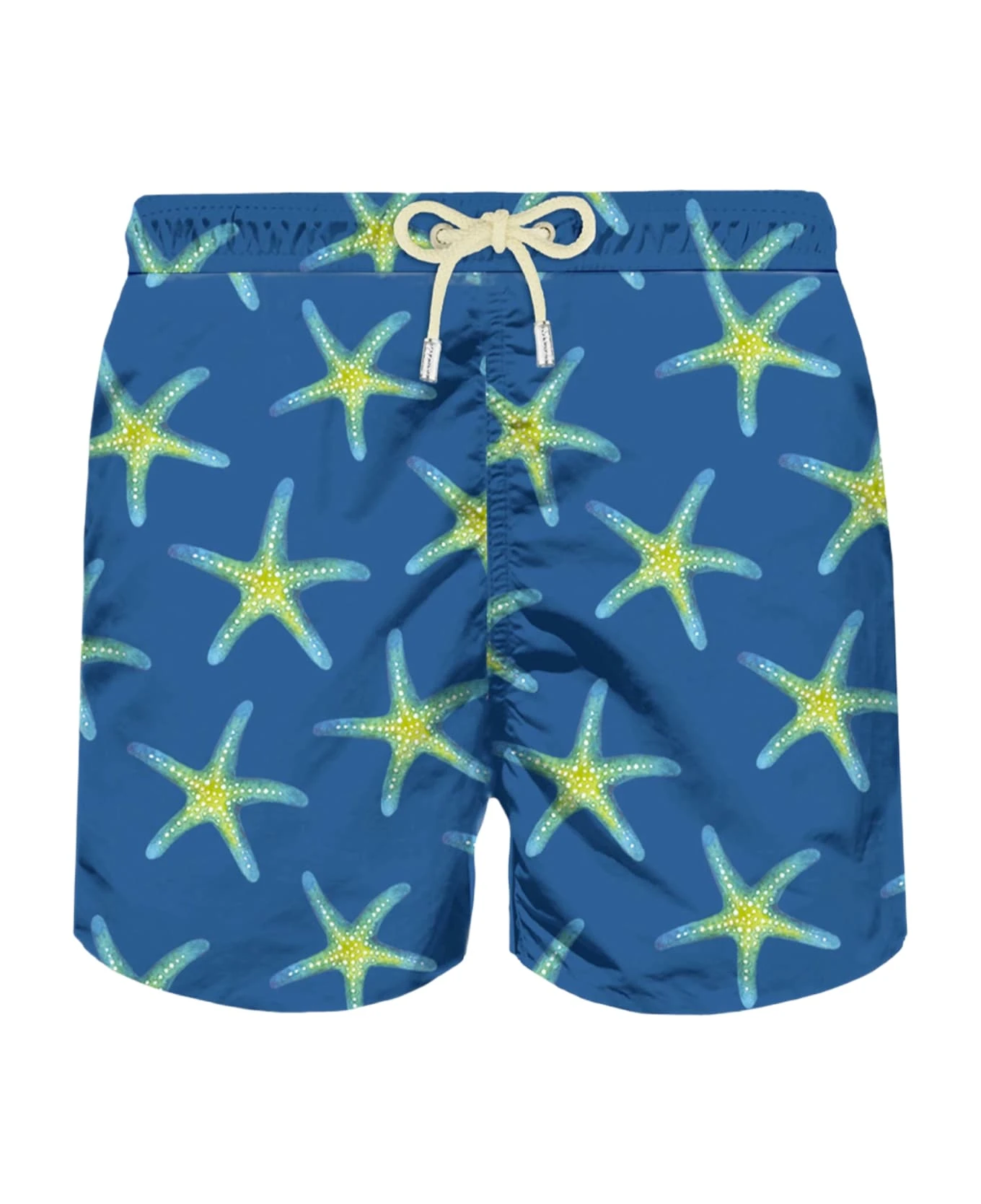 MC2 Saint Barth Man Light Fabric Swim Shorts With Marine Print