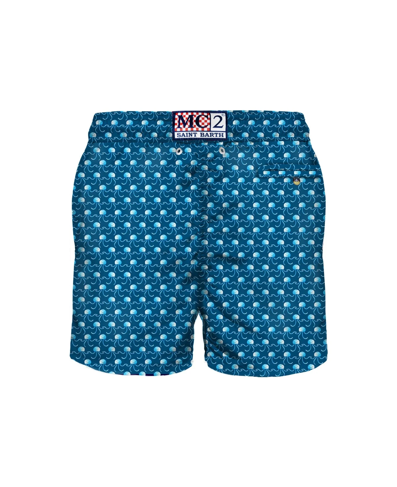 MC2 Saint Barth Light Fabric Man Swim Shorts Jellyfish Print - Image 2